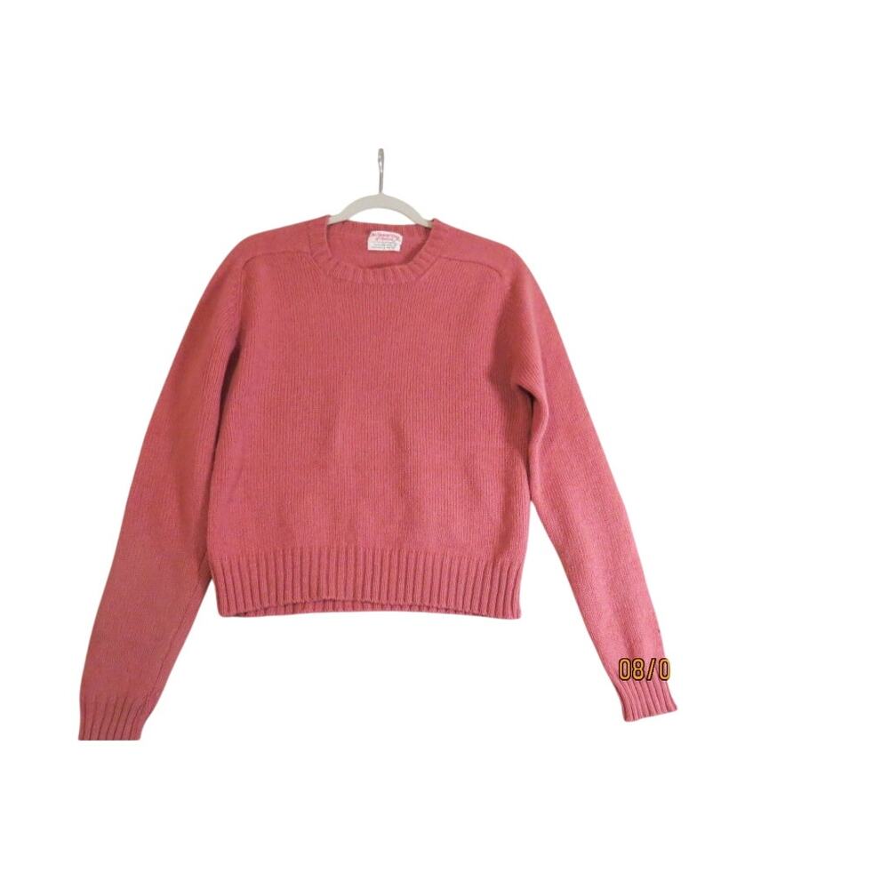 Vintage Country Store Concord Wool Sweater 38 Coral Hand Framed Preppy Cottage